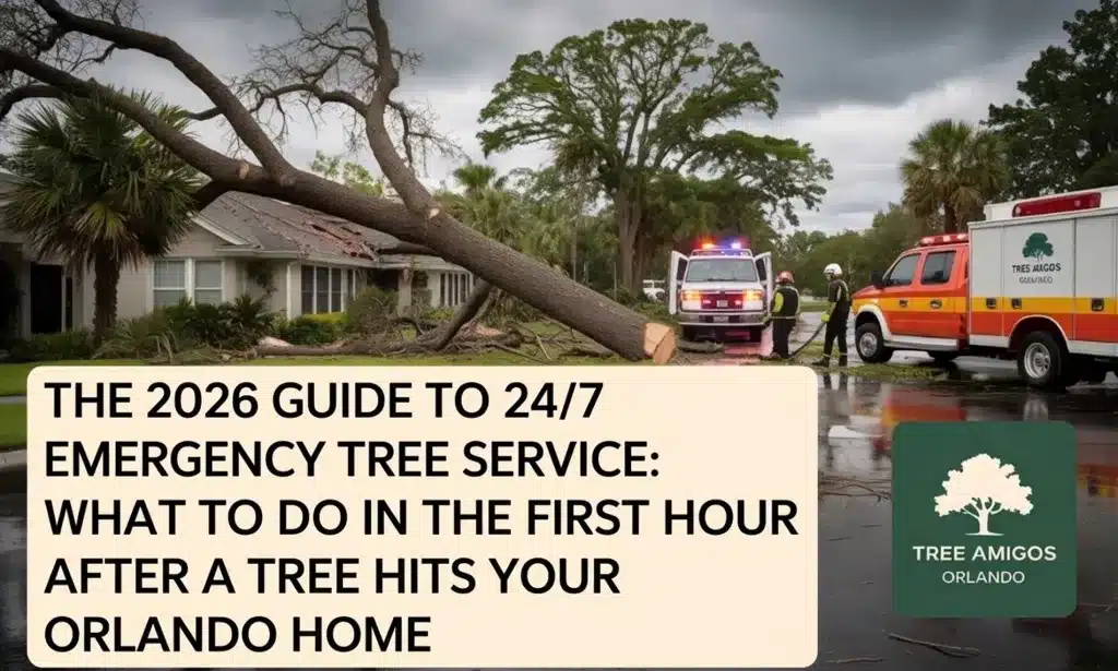 The 2026 Guide to 24/7 Emergency Tree Service: What to Do in the First Hour After a Tree Hits Your Orlando Home