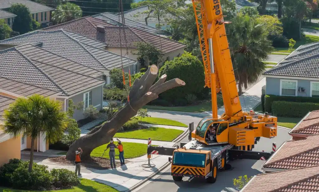 The 2026 Guide to Crane-Assisted Tree Removal in Orlando’s Tight Neighborhoods